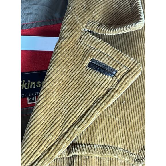 Vtg 60s 70s Atkinson Corduroy Coat Jacket 44 Tan Brown Made In Italy Vintage - Picture 4 of 13